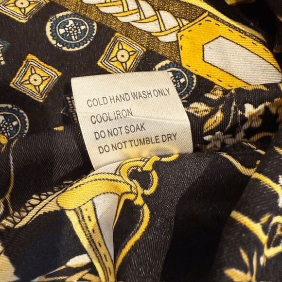 Princess Polly Lucci Mini Dress Chain Floral Slip Dress Black Gold Print Size 4 - Picture 8 of 11